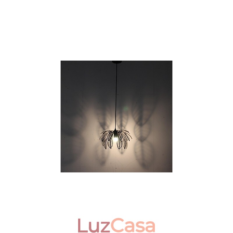 Lustre de ferro em forma de folha de cabeça única retrô simples