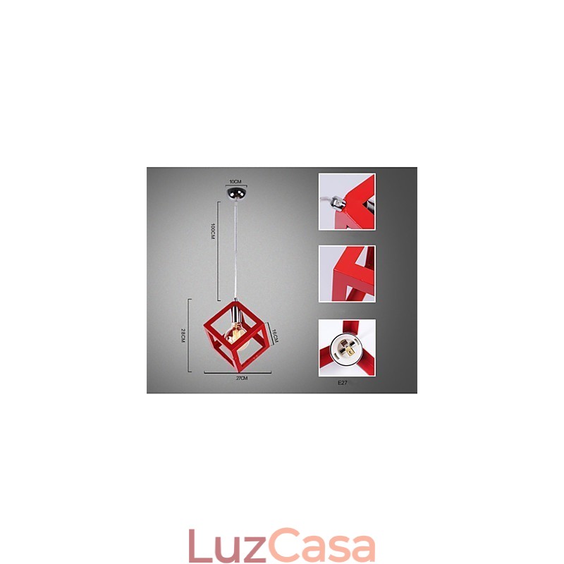 Lustre de metal com pintura em estilo clássico tradicional mini