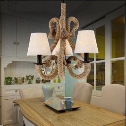 Lustre de corda criativo minimalista retrô