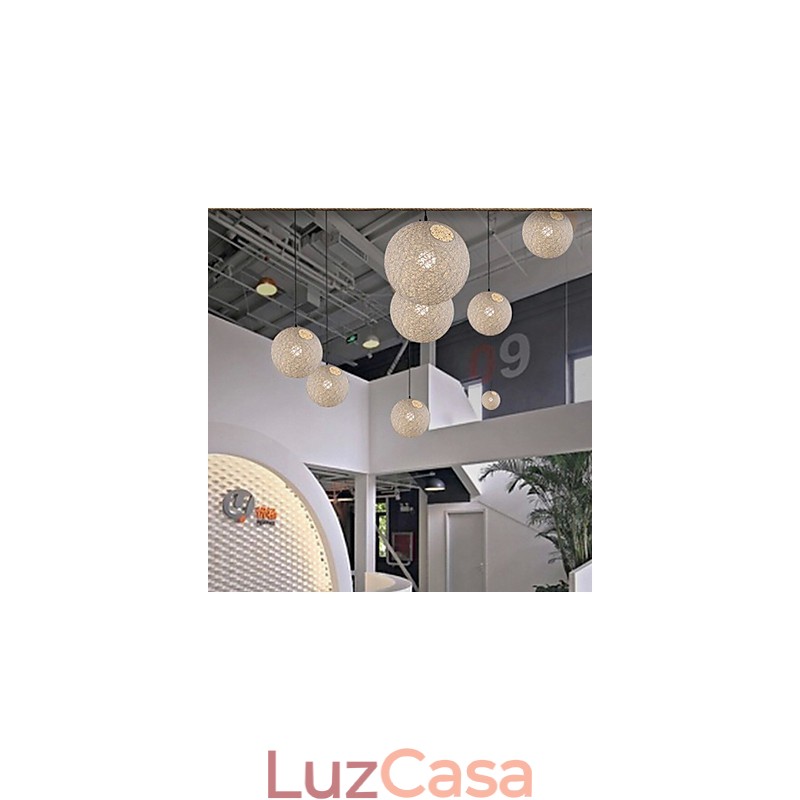 CreativeAmerican Country Creative Cany Art Color Droplight e lâmpada de formato esférico