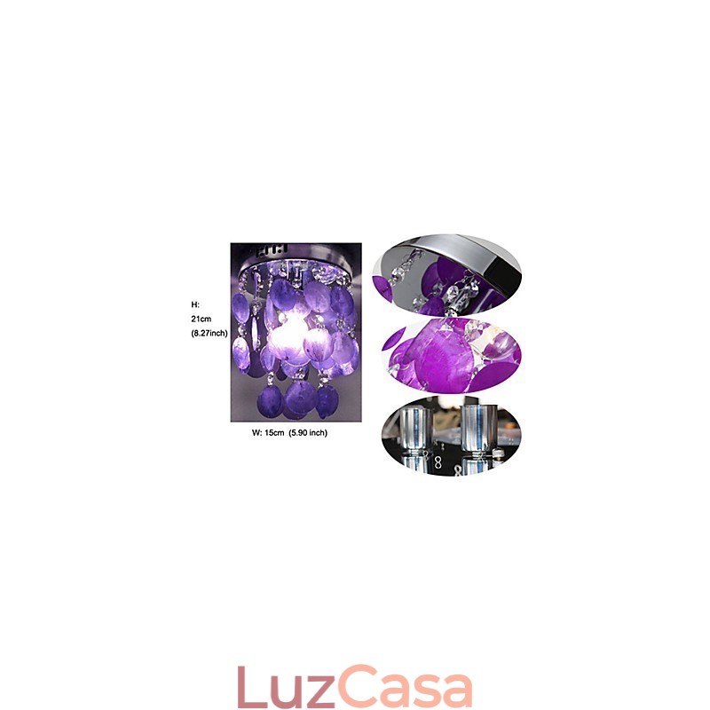 Luminária pendente cromada estilo mini contemporânea moderna