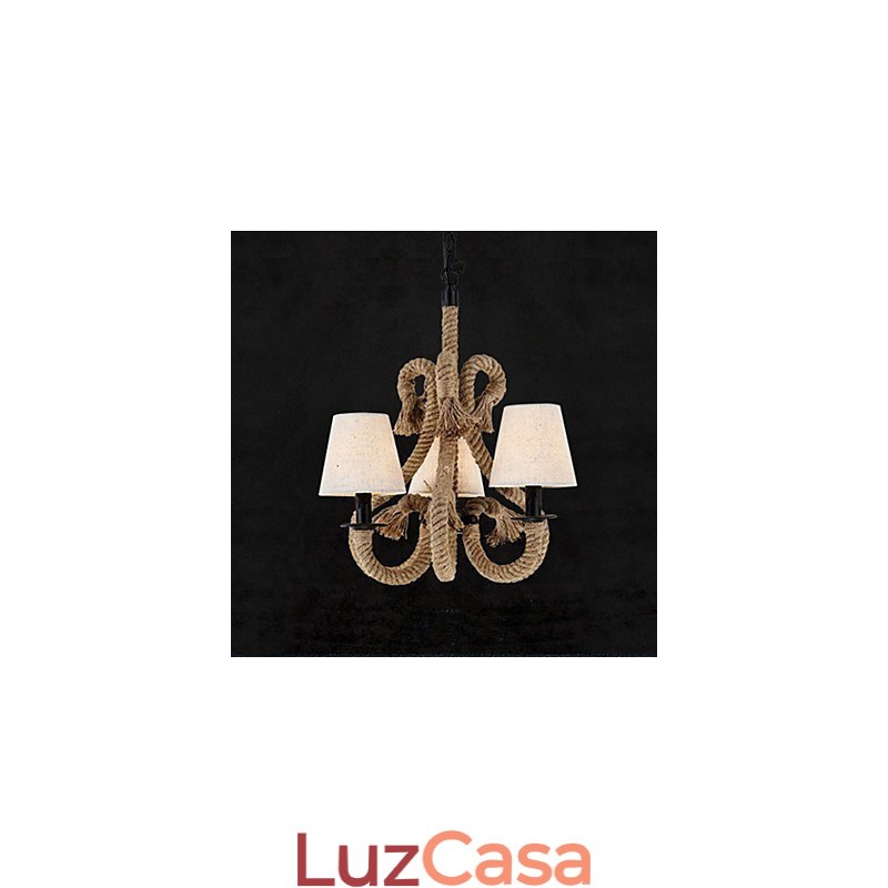 Lustre de corda criativo minimalista retrô