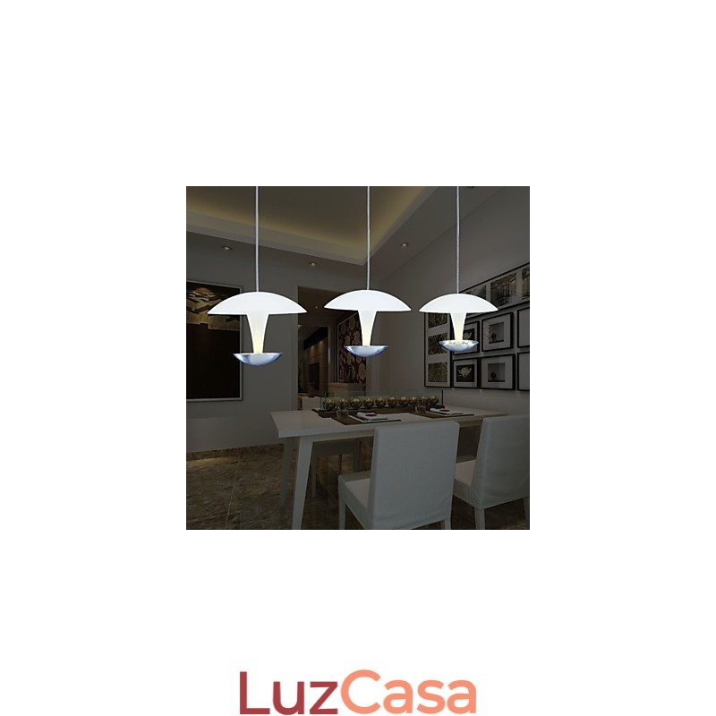 Luminária pendente de metal com pintura moderna