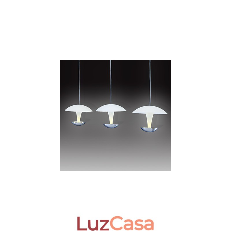 Luminária pendente de metal com pintura moderna