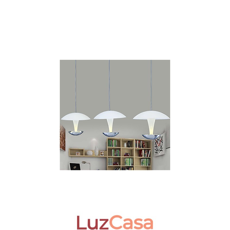 Luminária pendente de metal com pintura moderna