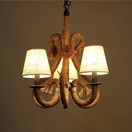 Lustre de corda criativo minimalista retrô