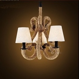 Lustre de corda criativo minimalista retrô