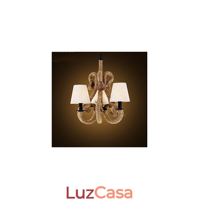 Lustre de corda criativo minimalista retrô