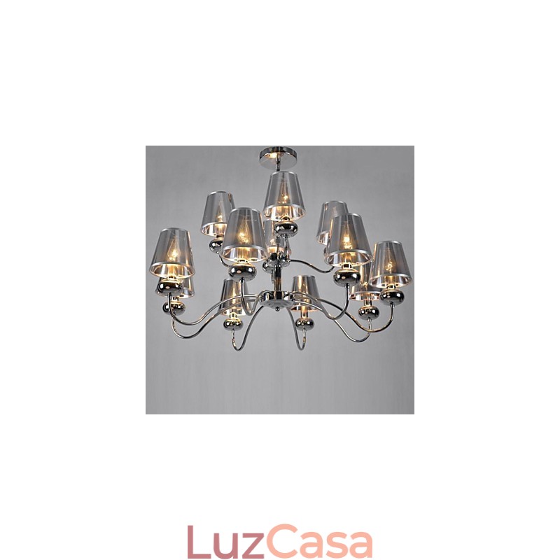 Lustre moderno contemporâneo tradicional clássico estilo mini cromado metal lustre pingente luz jantar