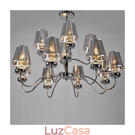 Lustre moderno contemporâneo tradicional clássico estilo mini cromado metal lustre pingente luz jantar Lustre moderno contemporâneo tradicional clássico estilo mini cromado metal lustre pingente luz jantar