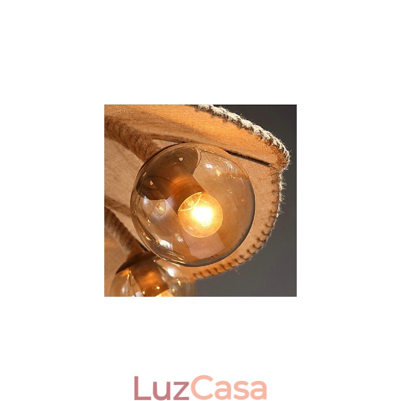 Candelabro de metal com pintura country, luminária pendente, quarto