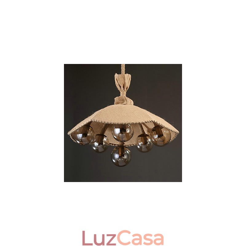 Candelabro de metal com pintura country, luminária pendente, quarto