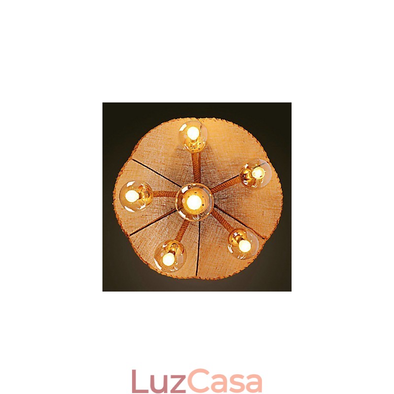 Candelabro de metal com pintura country, luminária pendente, quarto