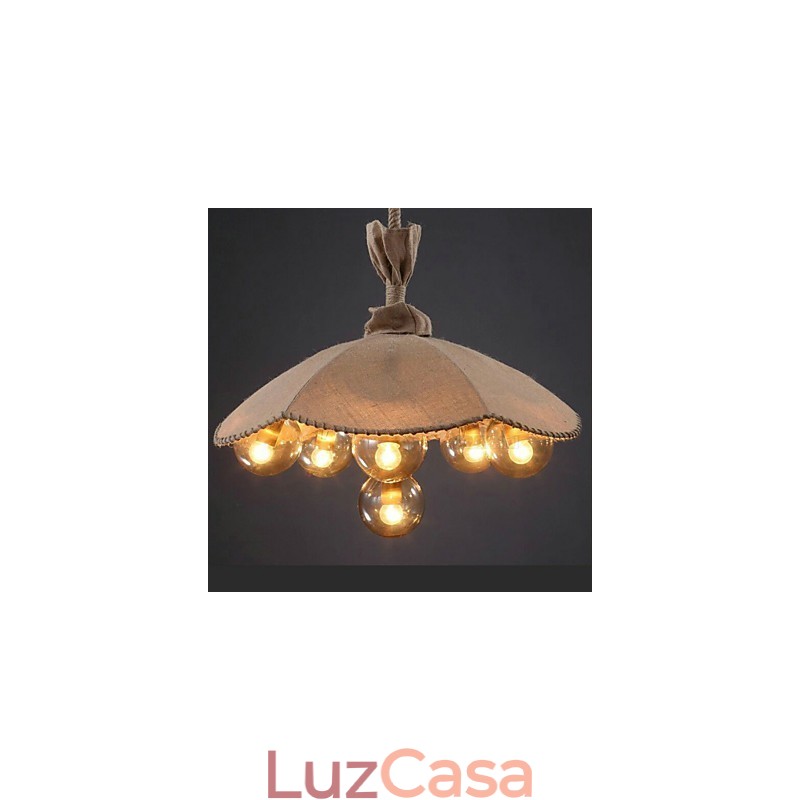 Candelabro de metal com pintura country, luminária pendente, quarto