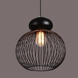 Luminária pendente de metal com design retrô