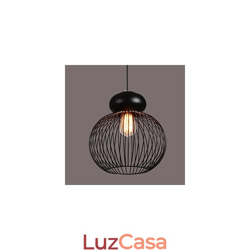 Luminária pendente de metal com design retrô