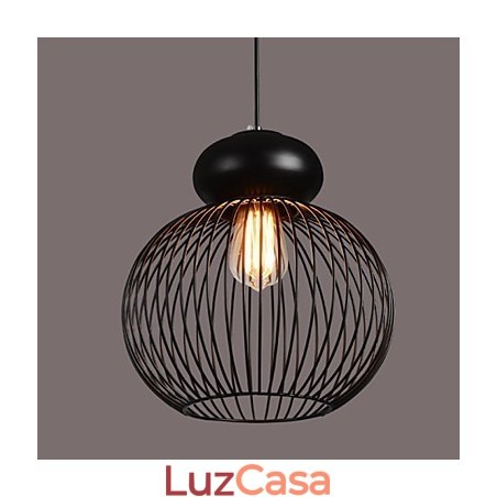 Luminária pendente de metal com design retrô