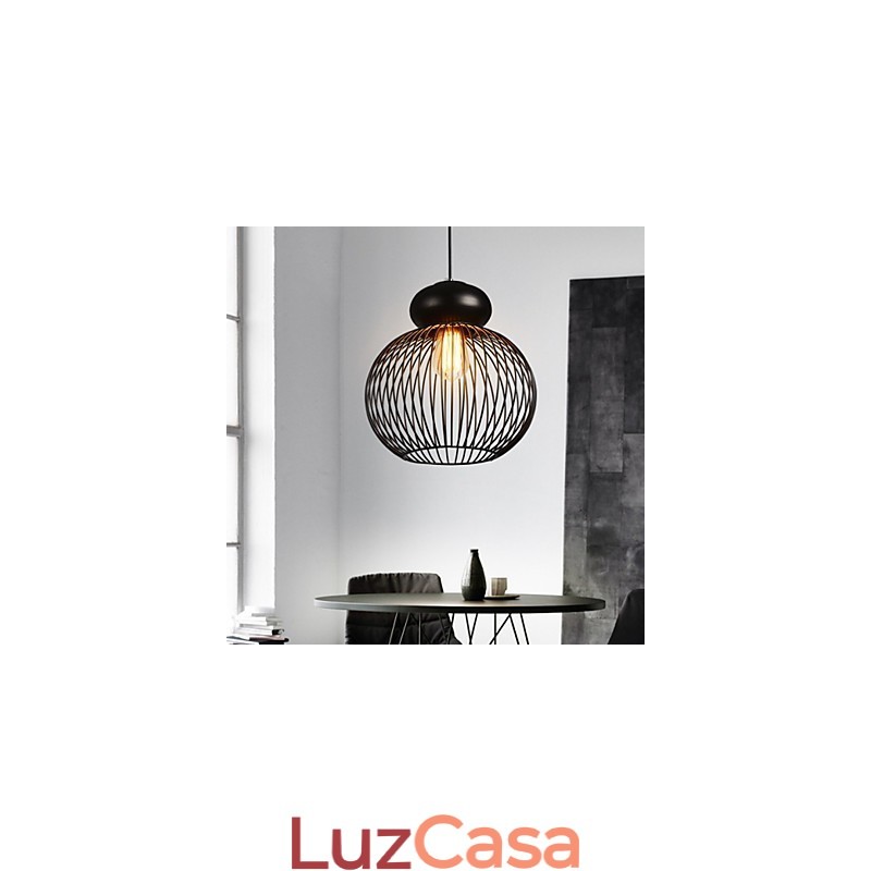 Luminária pendente de metal com design retrô