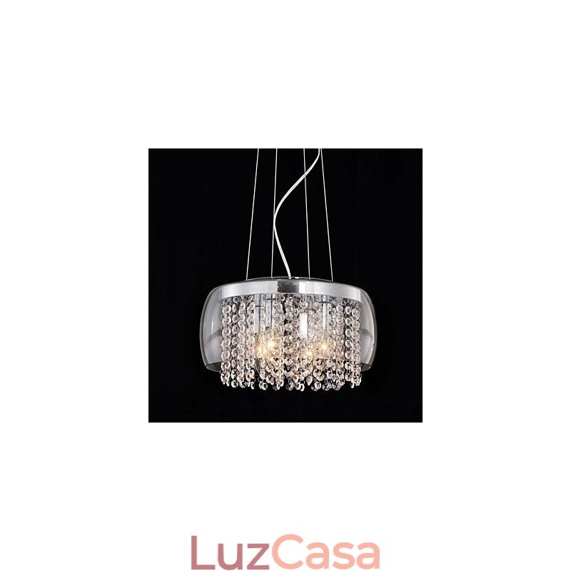 Moderno contemporâneo tambor cristal mini estilo pintura pingente luz