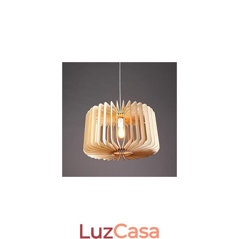 Moderno Contemporâneo Tradicional Clássico Country Vintage Lanterna Pintura Madeira Bambu Pendente Luz