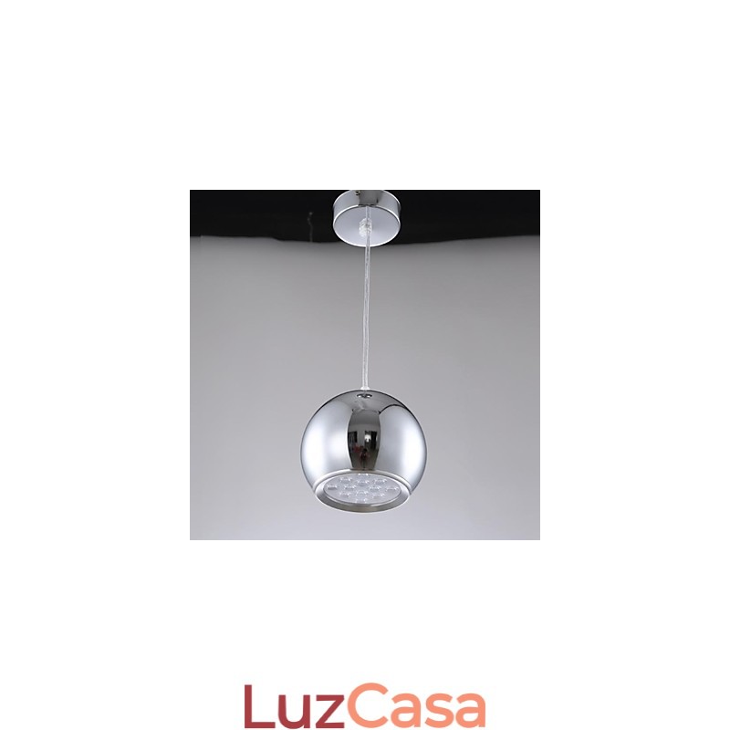 Luminária pendente de metal galvanizada globo contemporânea moderna