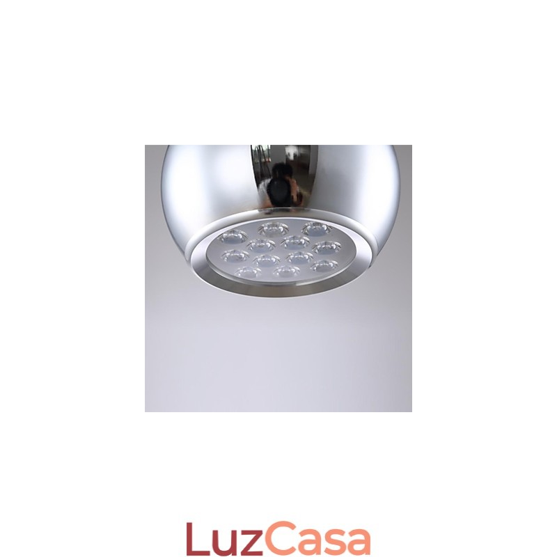 Luminária pendente de metal galvanizada globo contemporânea moderna