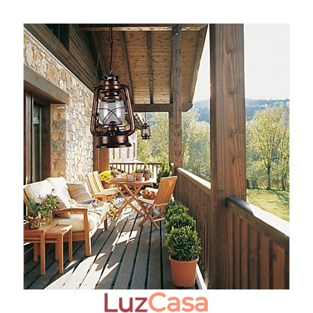 Luminária pendente estilo country mini bronze