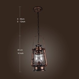 Luminária pendente estilo country mini bronze