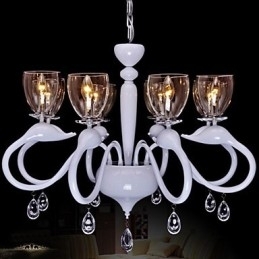 Luminária pendente de cristal estilo europeu individualidade criativa cisne