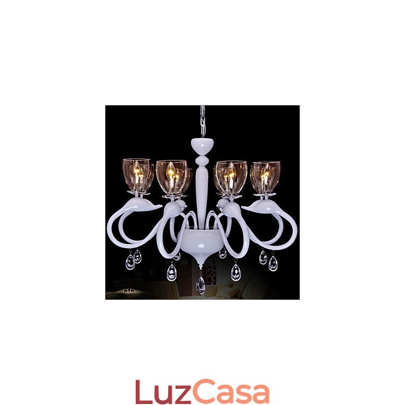 Luminária pendente de cristal estilo europeu individualidade criativa cisne