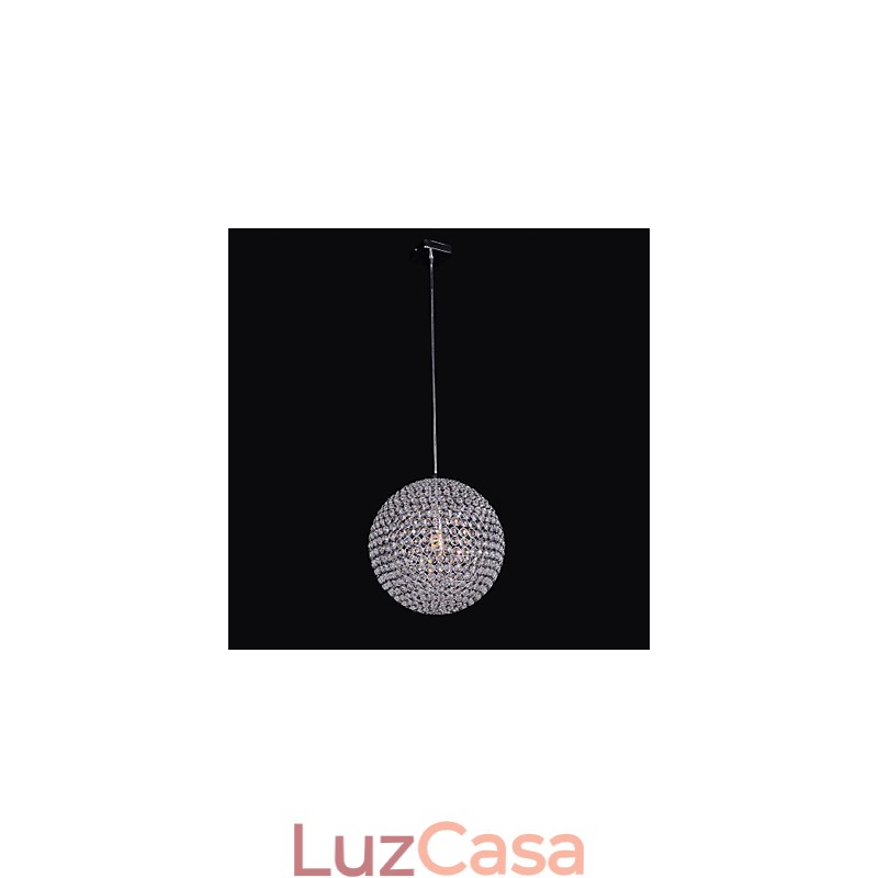 Lustre de cristal K9 com estrutura de metal esférica simples