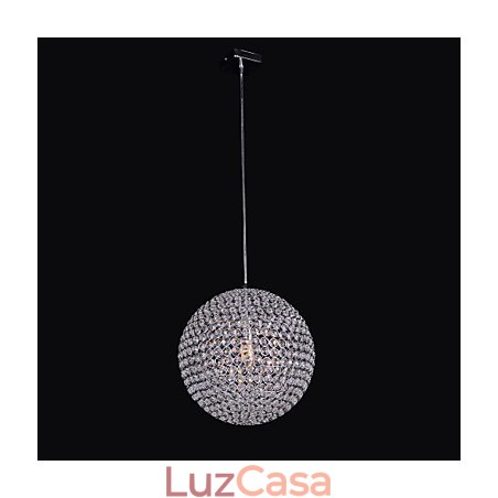 Lustre de cristal K9 com estrutura de metal esférica simples Lustre de cristal K9 com estrutura de metal esférica simples