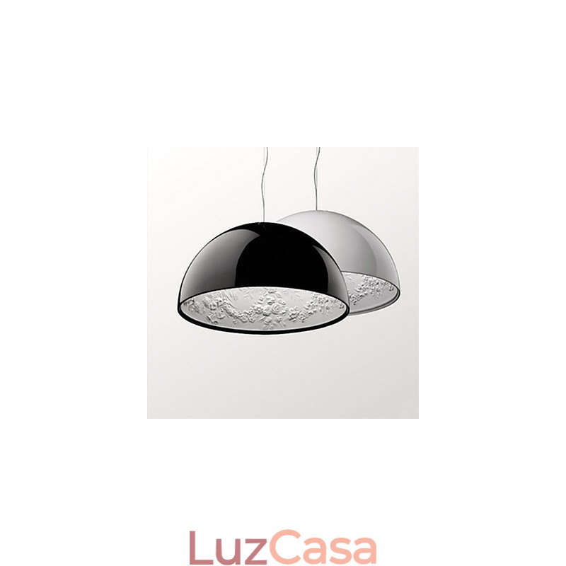 Luminária pendente de resina com pintura contemporânea moderna
