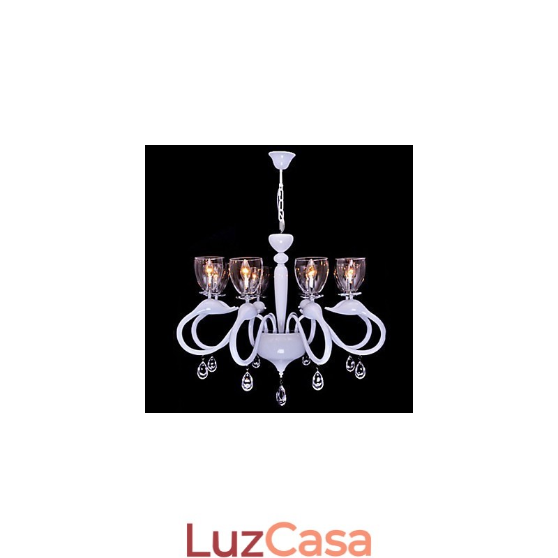 Luminária pendente de cristal estilo europeu individualidade criativa cisne