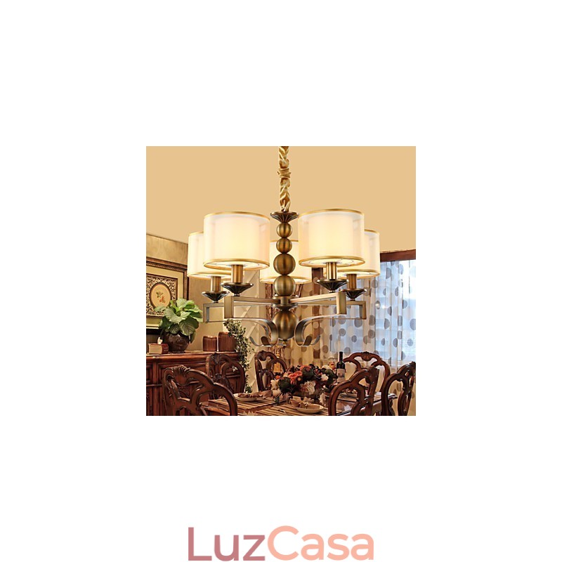 Lustre de metal galvanizado estilo vintage rústico Lodge Mini
