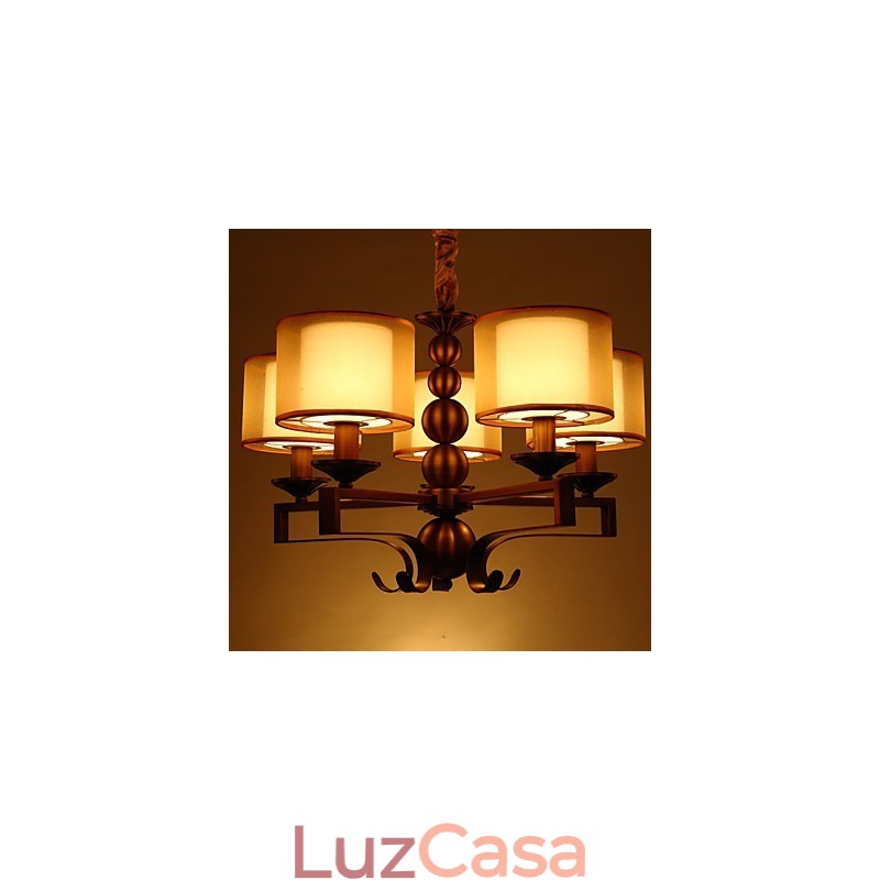 Lustre de metal galvanizado estilo vintage rústico Lodge Mini