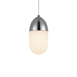 Mini Luminária Pendente Acorn 1 Luz Mordern Simplicity Dourado Cromado Acabamento em Madeira Aço Carbono e Vidro Droplight
