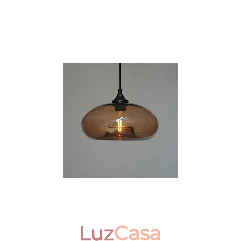 Característica moderna 1 pingente de luz com sombra transparente