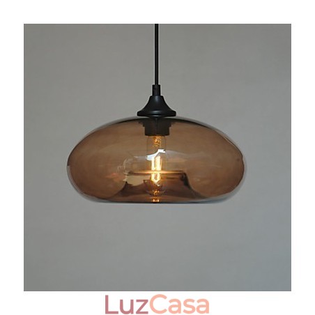 Característica moderna 1 pingente de luz com sombra transparente