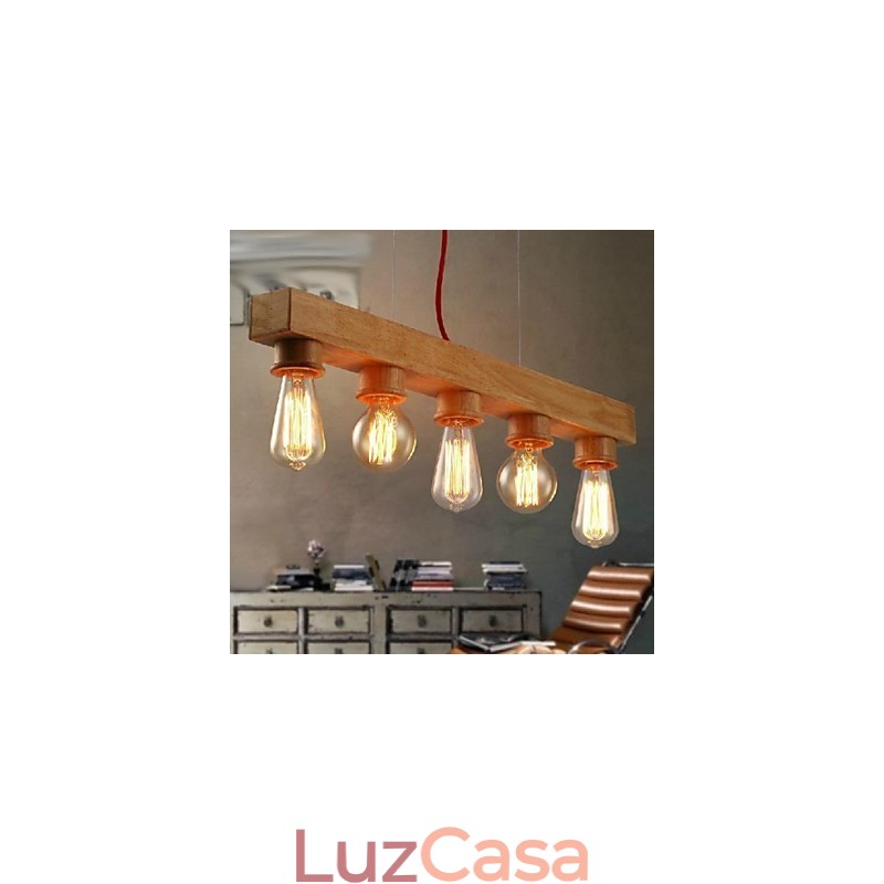 Moderno Contemporâneo Tradicional Clássico Mini Estilo Pintura Madeira Bambu Pendente Luz