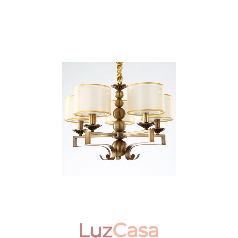 Lustre de metal galvanizado estilo vintage rústico Lodge Mini
