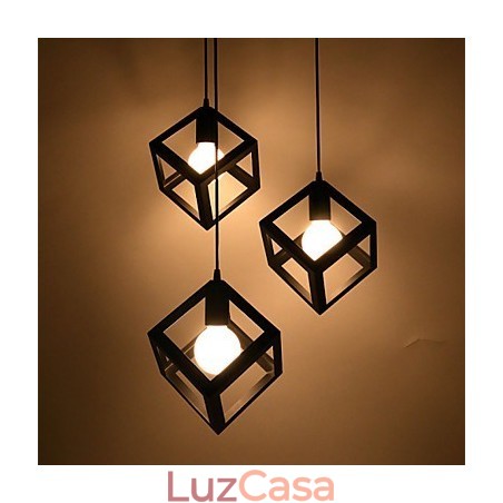 Lustre criativo contemporâneo e contraído de ferro forjado com lâmpadas de cabeça única Lustre criativo contemporâneo e contraído de ferro forjado com lâmpadas de cabeça única