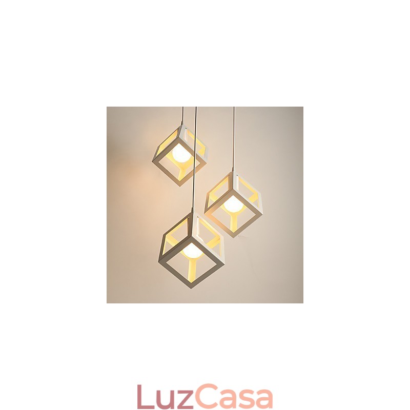 Lustre criativo contemporâneo e contraído de ferro forjado com lâmpadas de cabeça única