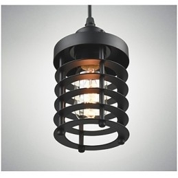 Luminária de teto retrô, lustre industrial de ferro vintage, luminária pendente para loja