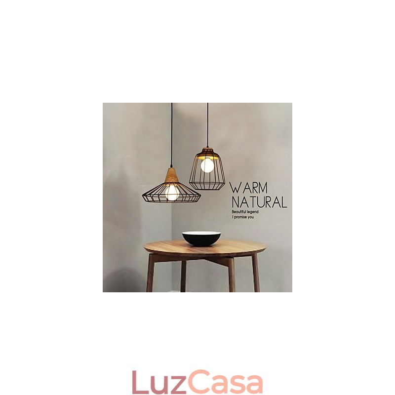 Lustre nórdico criativo de ferro forjado café retro net droplight