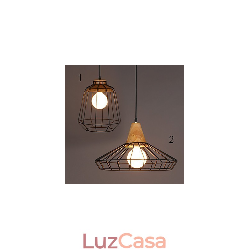 Lustre nórdico criativo de ferro forjado café retro net droplight
