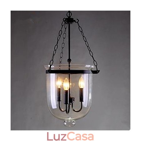 Luminária pendente circular de vidro country Luminária pendente circular de vidro country