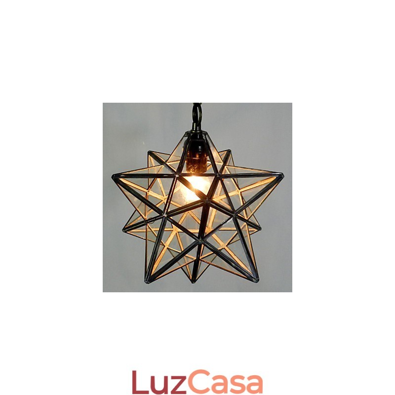 O lustre de luz estrela do Pentágono contraído e contemporâneo