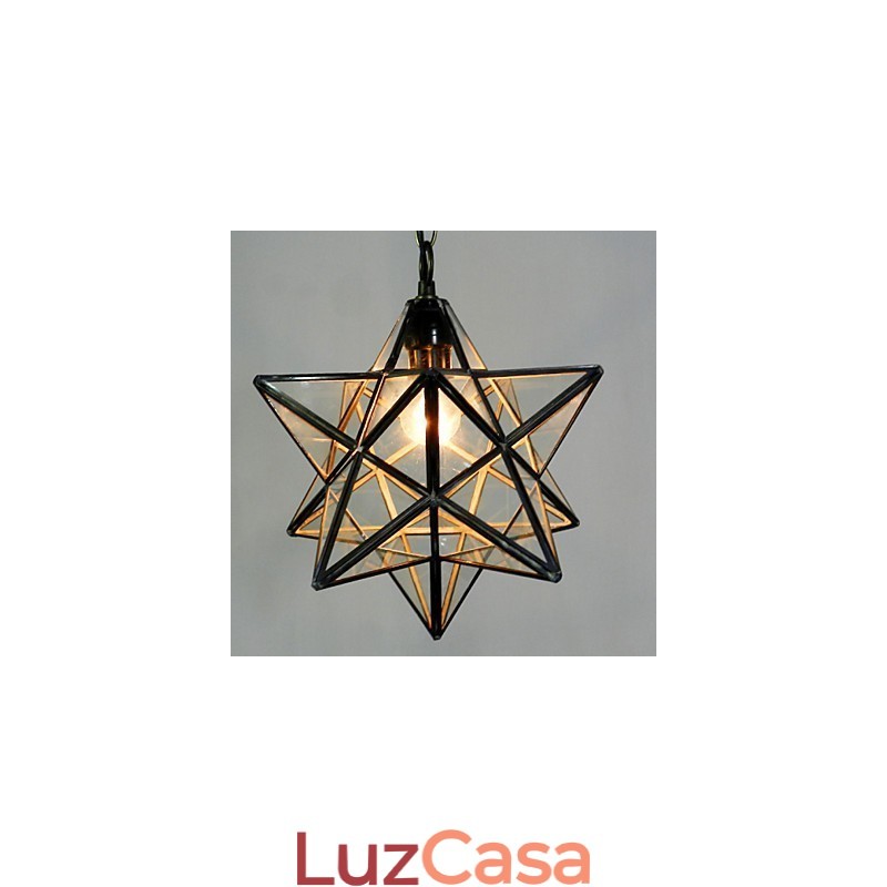 O lustre de luz estrela do Pentágono contraído e contemporâneo