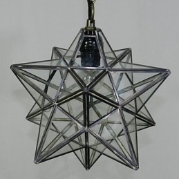 O lustre de luz estrela do Pentágono contraído e contemporâneo